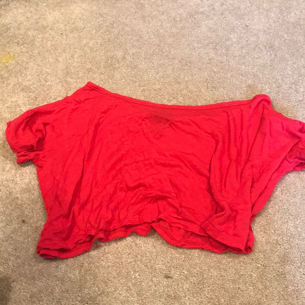 Red crop top